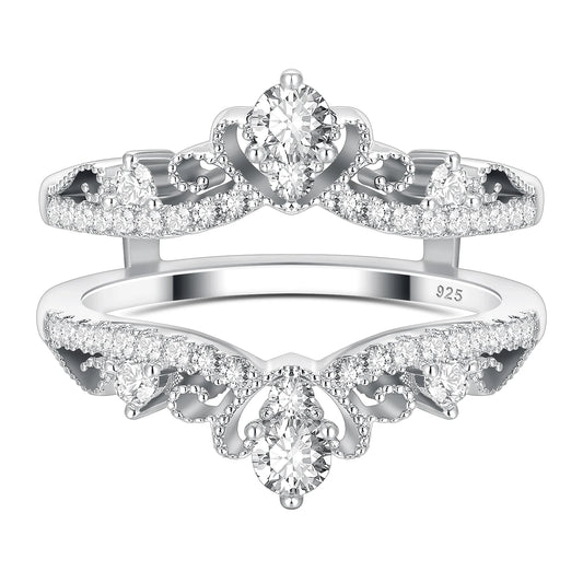 925 Sterling Silver Vintage Crown Ring