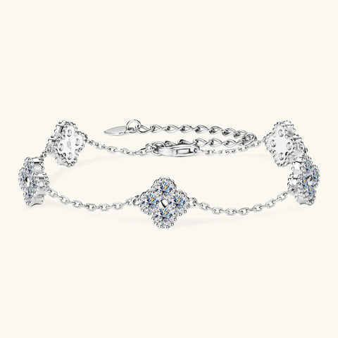Sweetrain 18k Gold Plated 3mm Moissanite Bracelet