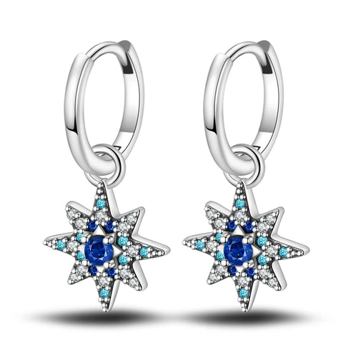 Women's 925 Sterling Silver Snowflake  Earrings