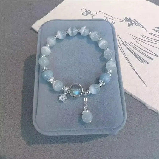 Opal Sea Blue Treasure Moonlight Crystal Bracelet