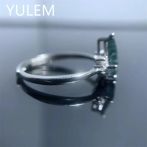 YULEM Natural Kite Moss Agate Ring - BOLEVARD RING
