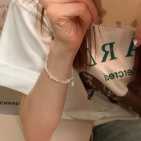 Fashion 925 Sterling Silver Pearl Bracelets