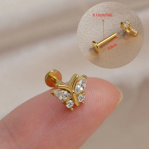 1PC Titanium Stainless Steel Earrings