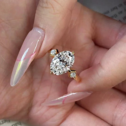 BXINY GRA Certified 2CT Moissanite Ring