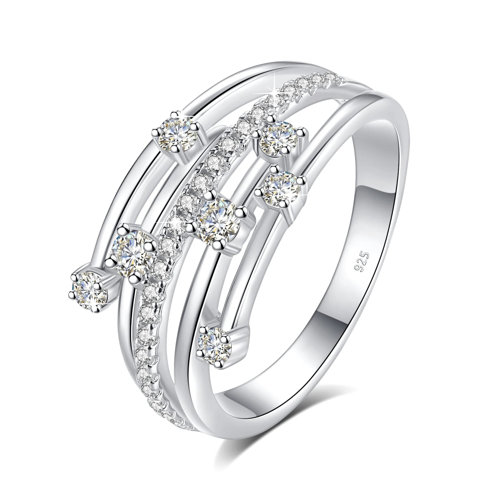 Szjinao Brand Trendy  Moissanite Ring - BOLEVARD RING