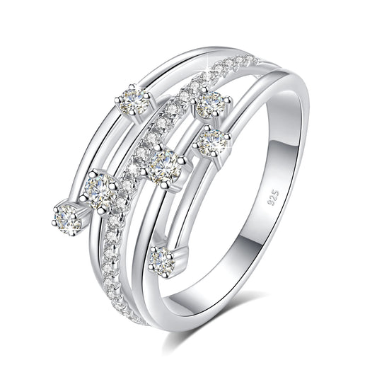 Szjinao Brand Trendy  Moissanite Ring - BOLEVARD RING