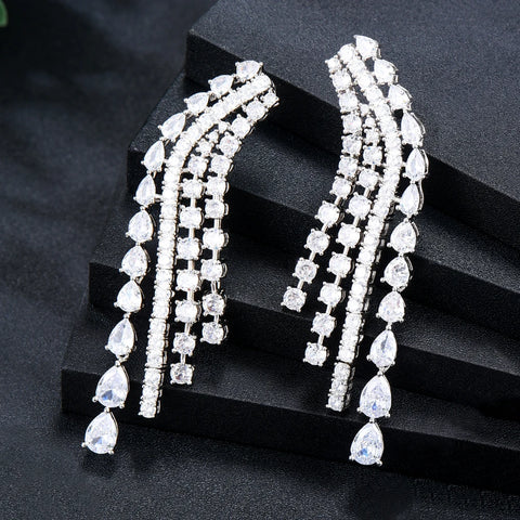 GODKI BIG Luxury 4PCS Iregular Geometric African Jewelry Set For Women Wedding Party Cubic Zirconia Dubai Bridal Jewelry Indian