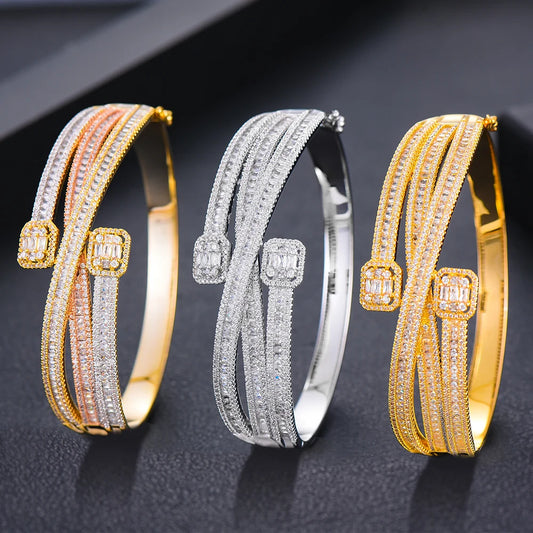 Double Layer Open Hand Bracelet