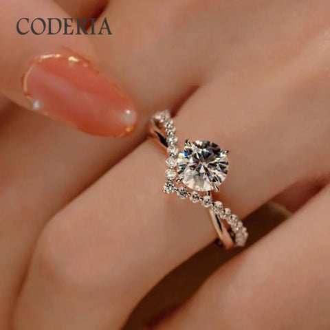 Pass Diamond Test D Color 1 Carat Moissanite Wedding Ring