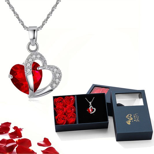Zircon Heart Pendant Necklaces