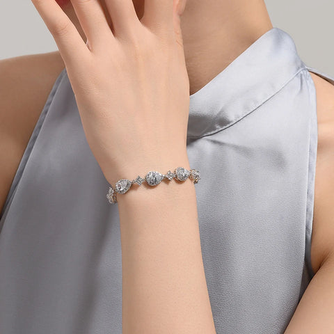 Geometric Water Drop CZ Bracelet