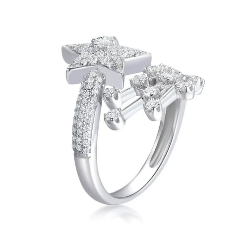 Follow Cloud Total 0.78ct Star Full Moissanite