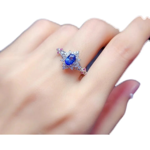 The New S925 Sterling Silver Sapphire Ring