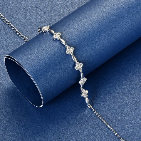 14k Gold Plated 2mm All Moissanite Diamond Bracelet