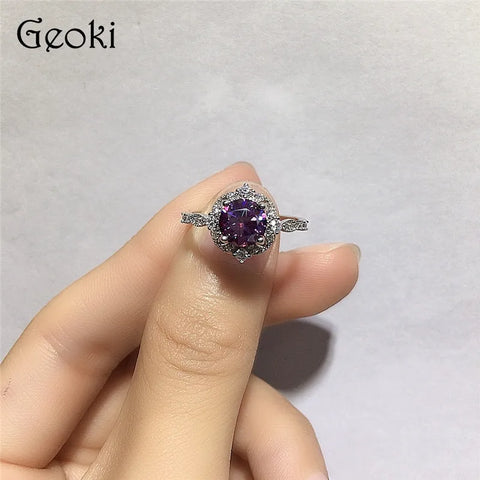 Silver 925 Original 1 Carat Brilliant Cut Diamond
