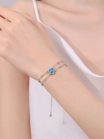 Moissanite Charm Bracelet