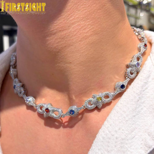 Iced Out Star Eye Pendant Necklace