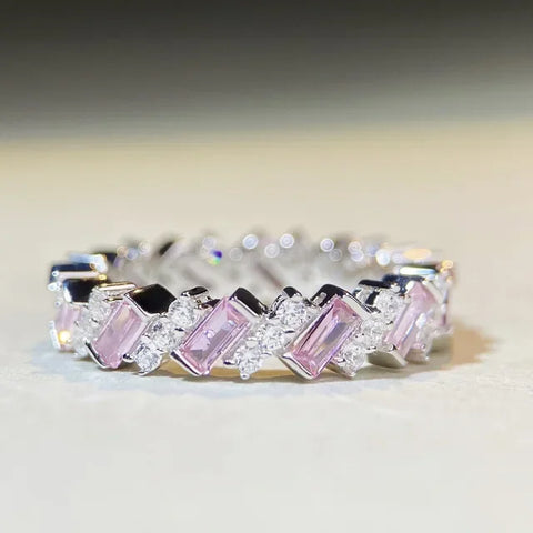 Luxury Solid white gold solid platinum Ring