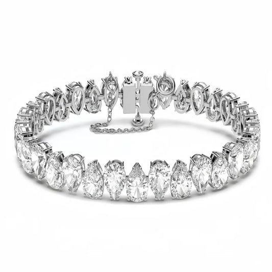 S925 sterling silver octagonal cut bracelet
