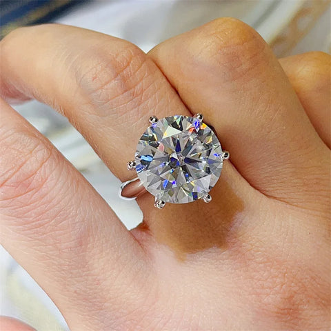 Round Cut 5ct Pink Moissanite Diamond Ring
