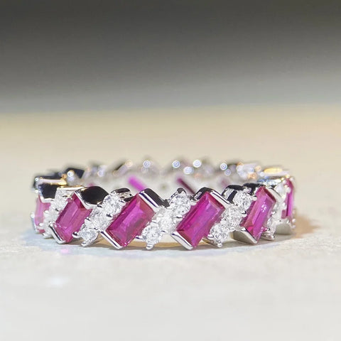 Luxury Solid white gold solid platinum Ring