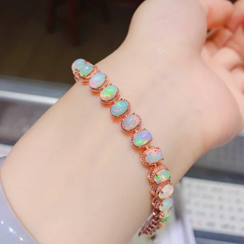 YULEM Natural Opal Simple Bracelet
