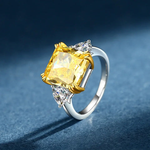 s925 sterling silver fat square colored gemstone
