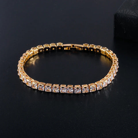 Geometric AAA Cubic Zirconia Tennis Bracelet
