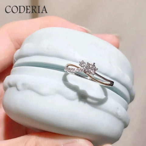 Sterling Silver 0.5 Carat Diamond Moissanite Rings