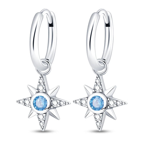 Women's 925 Sterling Silver Snowflake  Earrings