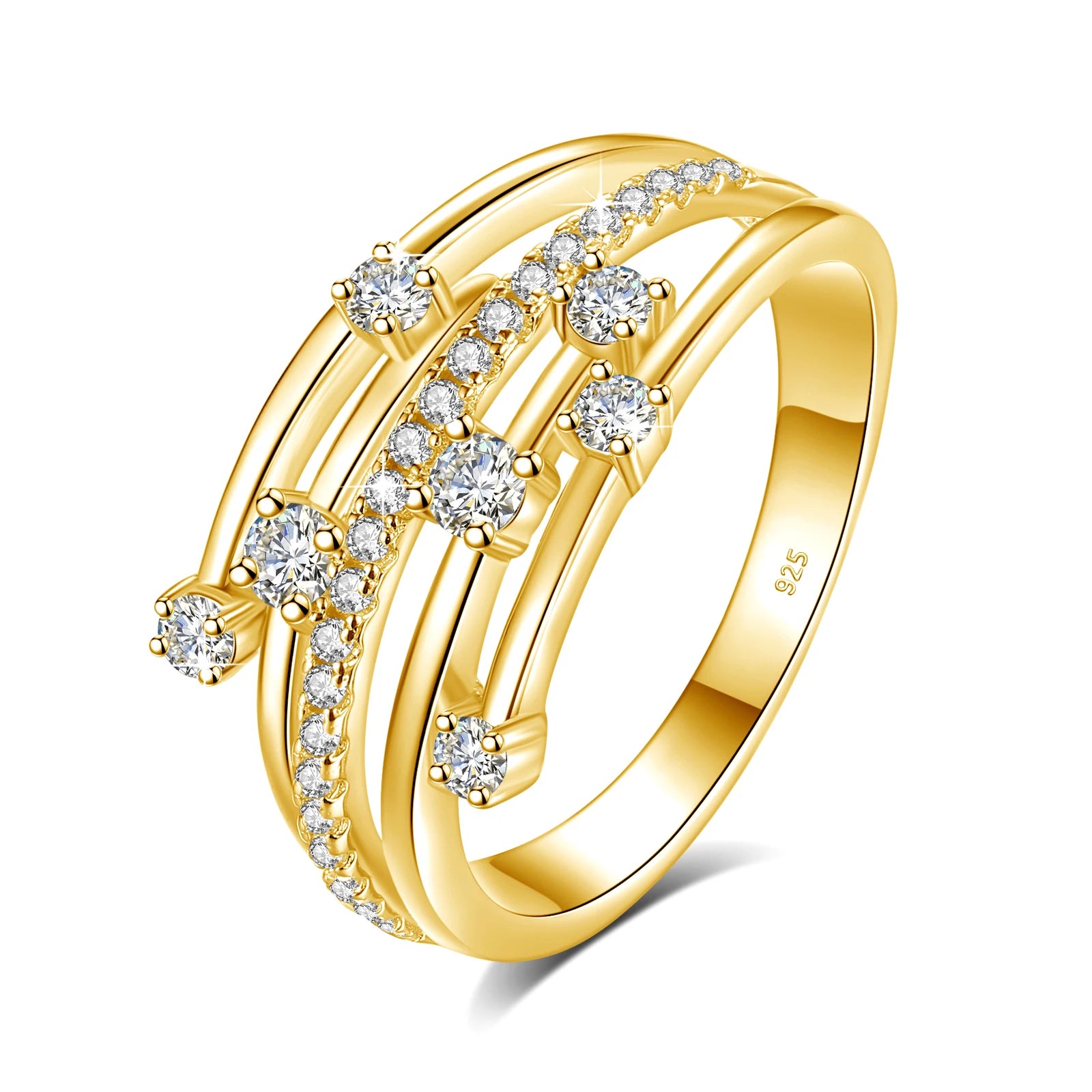 Szjinao Brand Trendy  Moissanite Ring - BOLEVARD RING