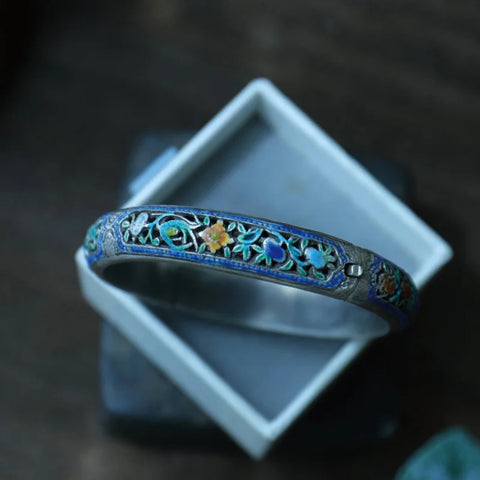 Cloisonne enamel Thai silver 925 silver bracelets