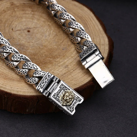 BOCAI S925 Pure Silver Vintage Bracelet
