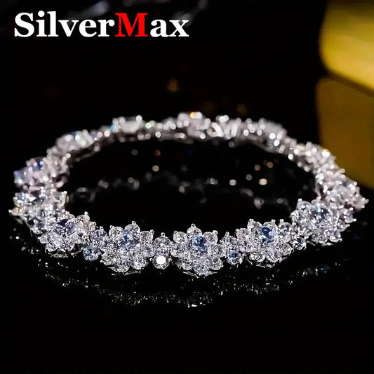 D VVS1 Moissanite Diamonds Bracelet Necklace For Women 925 Sterling Silver Jewelry Plated 18k Gold Bracelet Necklace For Wedding