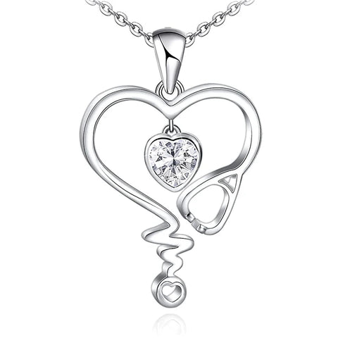 CAOSHI Fashion Irregular Heart Necklace Female Trendy Party Jewelry with Brilliant Zirconia Chic Accessories Mother's Day Gift