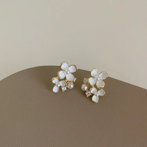 Zircon Butterfly Earrings: Golden Zircon Butterfly.