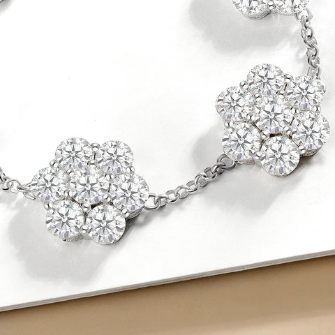 Serenty Day 17.5cttw D Color 5mm Full Moissanite Bracelet