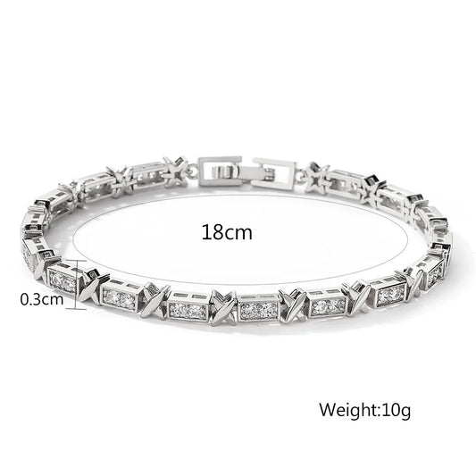charm adjustable open Light luxury zircon bracelet