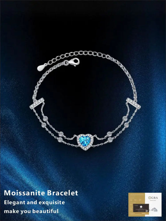 Moissanite Charm Bracelet