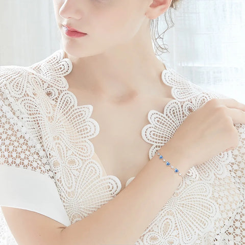 Luxury 925 Sterling Silver Blue Heart