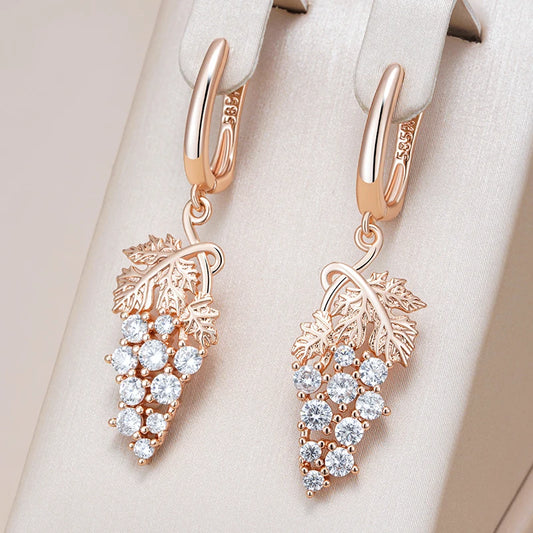 Kienl Hot Full Shiny Natural Zircon Long Drop Earring