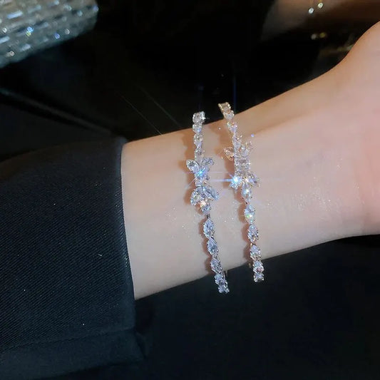 Zircon Bow Cuff Bracelet