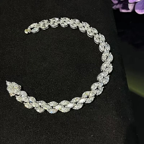 BXINY 3*6mm Marquise Cut Full Moissanite Tennis Bracelets