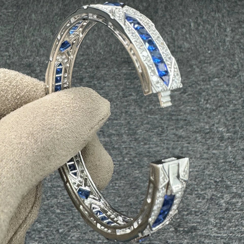 Wong Rain Vintage 100% 925 Sterling Silver Sapphire