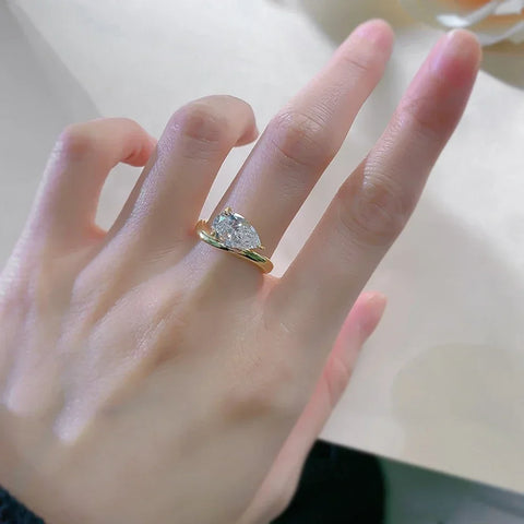 Pear Cut 925 Sterling Silver 7*11MM 2ct