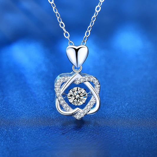 0.5 Carat Real Moissanite Pendant Necklace