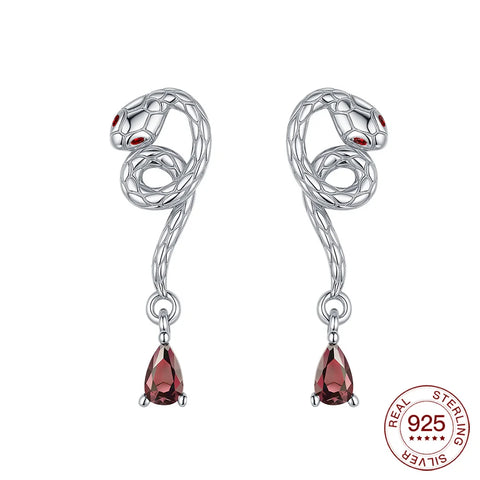 925 Sterling Silver Elegant Sparkling Lucky Clover Hoops Earring