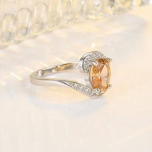 Genuine 925 Sterling Silver Amethyst Ring