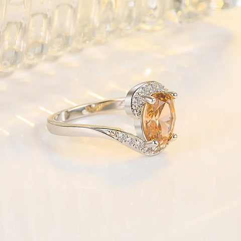 Genuine 925 Sterling Silver Amethyst Ring