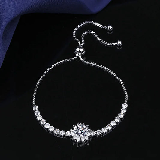Fashionable Sunflower Zirconia Bracelet